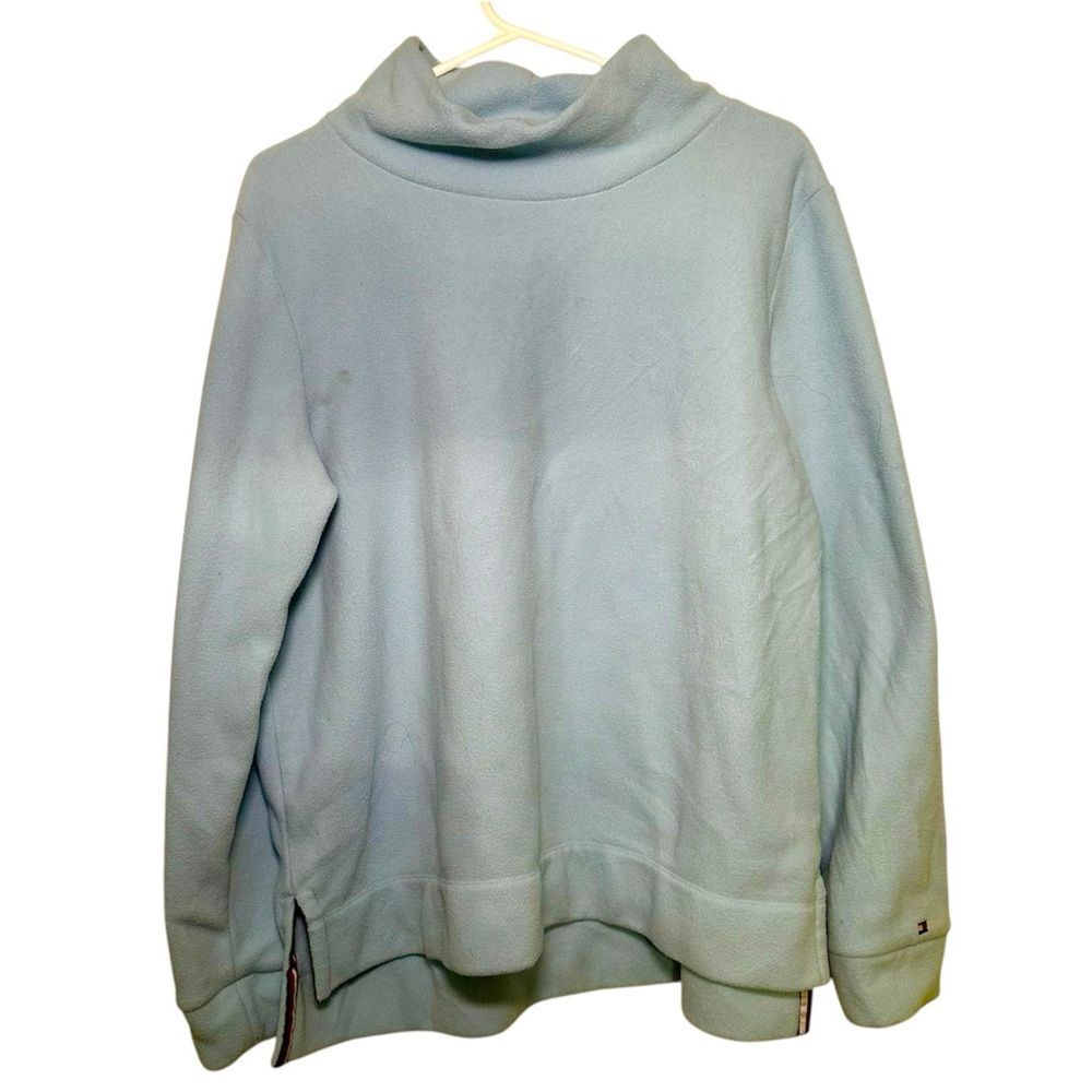 Tommy Hilfiger Women’s Blue Cowl Neck Sweater Cozy Knit - Picture 2 of 7
